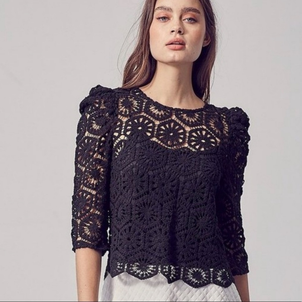 Geometric Pattern Crochet Top